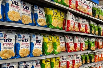 Utz snacks in a grocery store